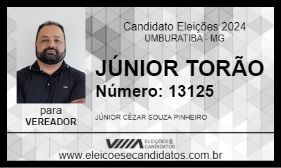 Candidato JÚNIOR TORÃO 2024 - UMBURATIBA - Eleições