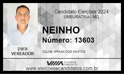 Candidato NEINHO 2024 - UMBURATIBA - Eleições