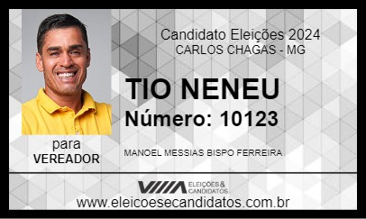 Candidato TIO NENEU 2024 - CARLOS CHAGAS - Eleições