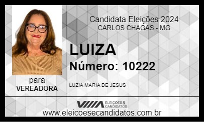 Candidato LUIZA 2024 - CARLOS CHAGAS - Eleições