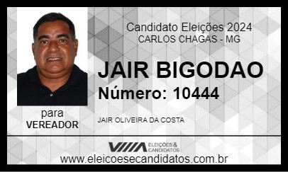 Candidato JAIR BIGODAO 2024 - CARLOS CHAGAS - Eleições