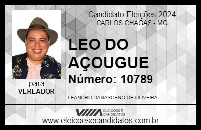 Candidato LEO DO AÇOUGUE 2024 - CARLOS CHAGAS - Eleições