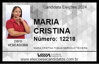 Candidato MARIA CRISTINA 2024 - CATAGUASES - Eleições