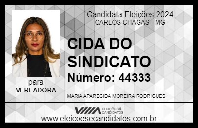 Candidato CIDA DO SINDICATO 2024 - CARLOS CHAGAS - Eleições