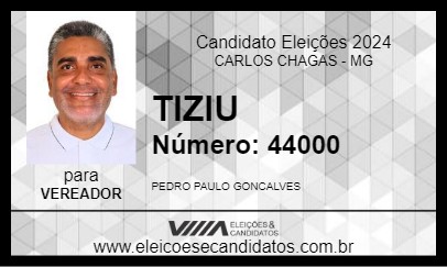 Candidato TIZIU 2024 - CARLOS CHAGAS - Eleições