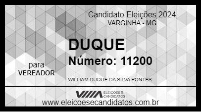 Candidato DUQUE 2024 - VARGINHA - Eleições