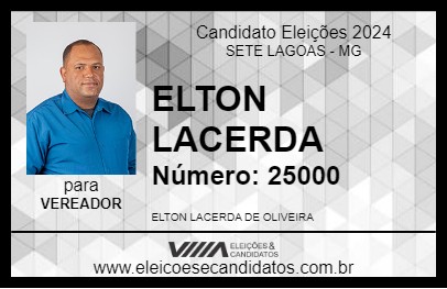 Candidato ELTON LACERDA 2024 - SETE LAGOAS - Eleições