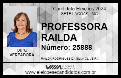 Candidato PROFESSORA RAILDA 2024 - SETE LAGOAS - Eleições