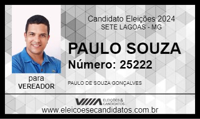 Candidato PAULO SOUZA 2024 - SETE LAGOAS - Eleições