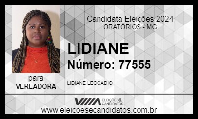 Candidato LIDIANE 2024 - ORATÓRIOS - Eleições