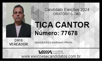 Candidato TICA CANTOR 2024 - ORATÓRIOS - Eleições