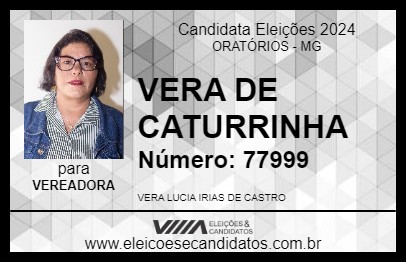 Candidato VERA DE CATURRINHA 2024 - ORATÓRIOS - Eleições