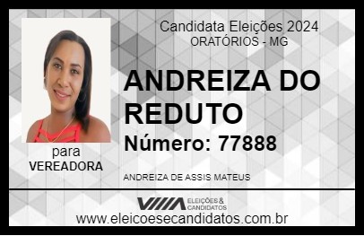 Candidato ANDREIZA DO REDUTO 2024 - ORATÓRIOS - Eleições