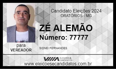 Candidato ZÉ ALEMÃO 2024 - ORATÓRIOS - Eleições