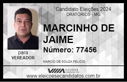 Candidato MARCINHO DE JAIME 2024 - ORATÓRIOS - Eleições