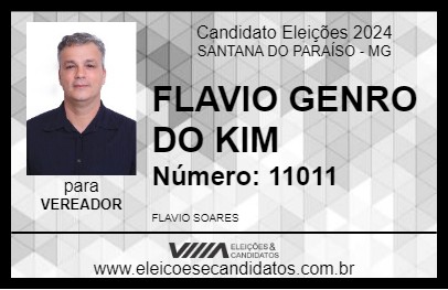 Candidato FLAVIO GENRO DO KIM 2024 - SANTANA DO PARAÍSO - Eleições