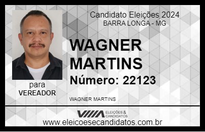 Candidato WAGNER MARTINS 2024 - BARRA LONGA - Eleições