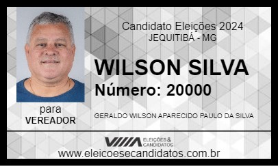 Candidato WILSON SILVA 2024 - JEQUITIBÁ - Eleições