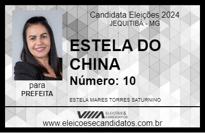 Candidato ESTELA DO CHINA 2024 - JEQUITIBÁ - Eleições