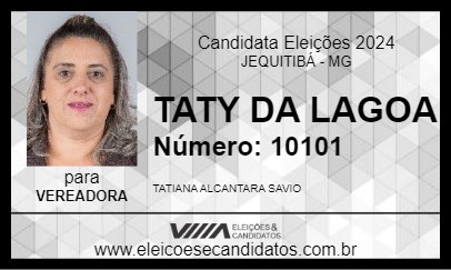 Candidato TATY DA LAGOA 2024 - JEQUITIBÁ - Eleições