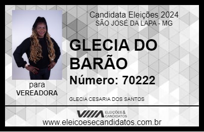 Candidato GLECIA DO BARÃO  2024 - SÃO JOSÉ DA LAPA - Eleições