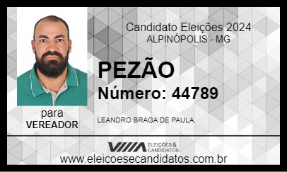 Candidato PEZÃO 2024 - ALPINÓPOLIS - Eleições