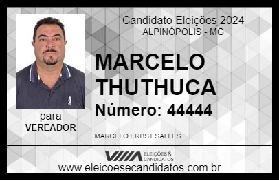 Candidato TCHUTCHUCA DA TABACARIA 2024 - ALPINÓPOLIS - Eleições