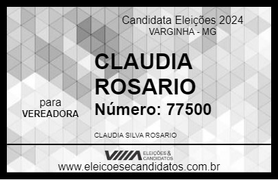 Candidato CLAUDIA ROSARIO 2024 - VARGINHA - Eleições