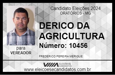 Candidato DERICO DA AGRICULTURA  2024 - ORATÓRIOS - Eleições