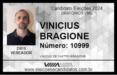 Candidato VINICIUS BRAGIONE 2024 - ORATÓRIOS - Eleições