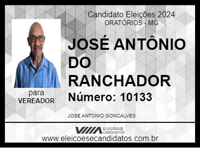 Candidato JOSÉ ANTÔNIO DO RANCHADOR 2024 - ORATÓRIOS - Eleições