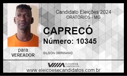 Candidato CAPRECÓ 2024 - ORATÓRIOS - Eleições