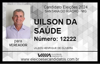 Candidato UILSON DA SAÚDE 2024 - SANTANA DO RIACHO - Eleições