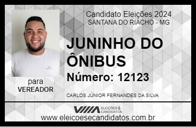 Candidato JUNINHO DO ÔNIBUS 2024 - SANTANA DO RIACHO - Eleições