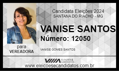 Candidato VANISE SANTOS 2024 - SANTANA DO RIACHO - Eleições