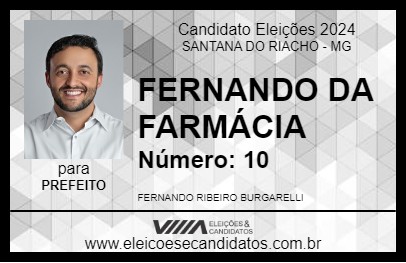 Candidato FERNANDO DA FARMÁCIA 2024 - SANTANA DO RIACHO - Eleições