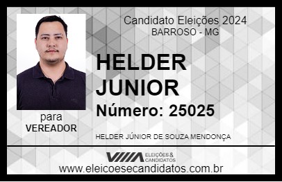 Candidato HELDER JUNIOR 2024 - BARROSO - Eleições