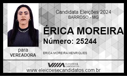 Candidato ÉRICA MOREIRA 2024 - BARROSO - Eleições