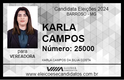 Candidato KARLA CAMPOS 2024 - BARROSO - Eleições