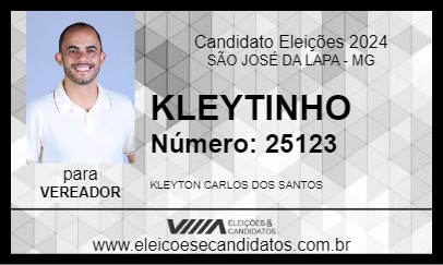 Candidato KLEYTINHO 2024 - SÃO JOSÉ DA LAPA - Eleições