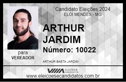 Candidato ARTHUR JARDIM 2024 - ELÓI MENDES - Eleições