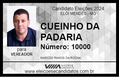 Candidato CUEINHO DA PADARIA 2024 - ELÓI MENDES - Eleições