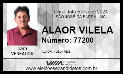 Candidato ALAOR VILELA 2024 - SÃO JOSÉ DA BARRA - Eleições