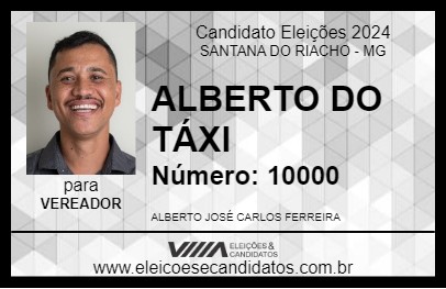 Candidato ALBERTO DO TÁXI 2024 - SANTANA DO RIACHO - Eleições