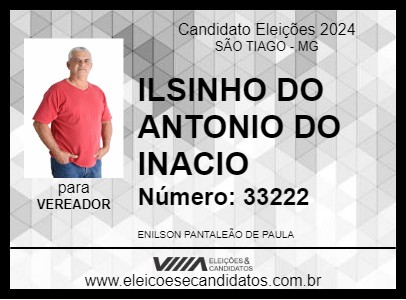 Candidato ILSINHO DO ANTONIO DO INACIO 2024 - SÃO TIAGO - Eleições