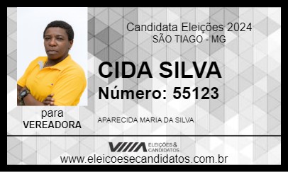 Candidato CIDA SILVA 2024 - SÃO TIAGO - Eleições