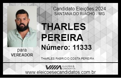 Candidato THARLES PEREIRA 2024 - SANTANA DO RIACHO - Eleições