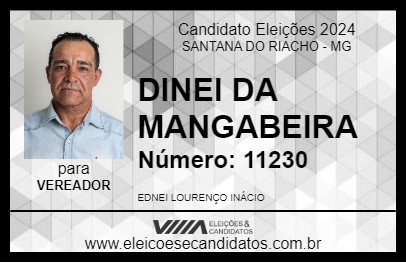 Candidato DINEI DA MANGABEIRA 2024 - SANTANA DO RIACHO - Eleições