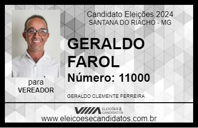 Candidato GERALDO FAROL 2024 - SANTANA DO RIACHO - Eleições