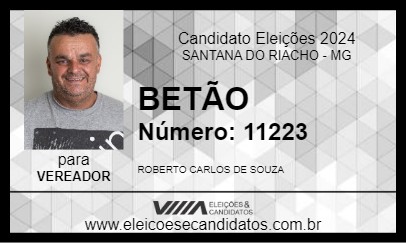 Candidato BETÃO 2024 - SANTANA DO RIACHO - Eleições